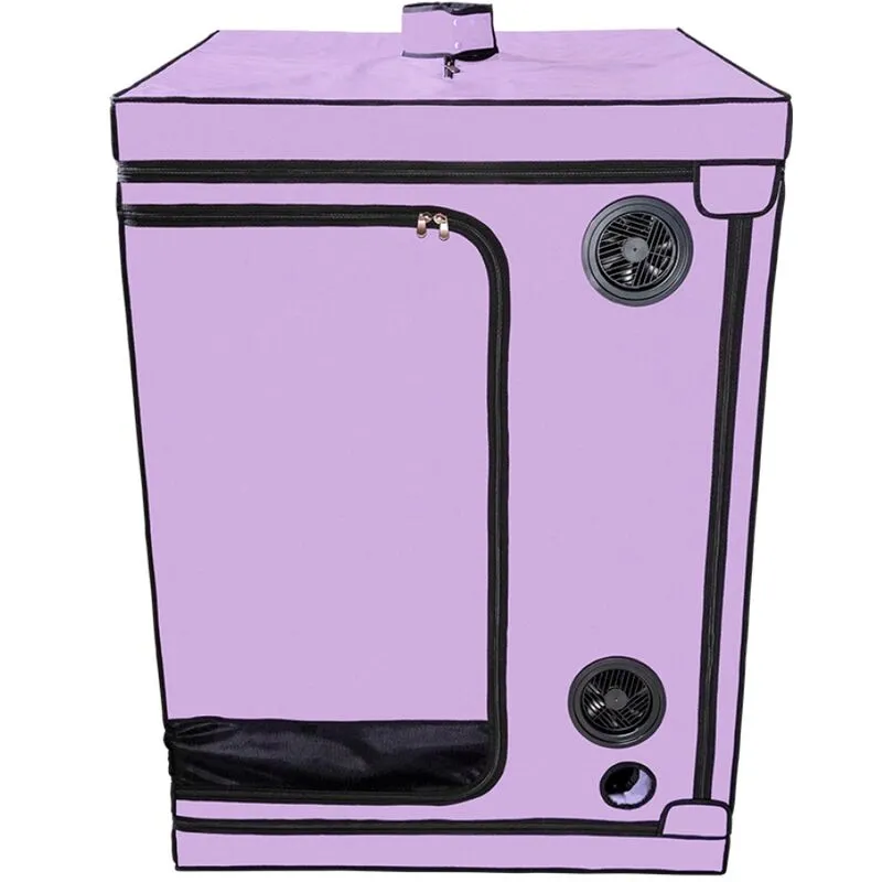 cabine fétiche pourpre compacte immersive soumission contrôle stimulation lumineuse éclairage intégré ventilateurs systèmes serrage polyvalent pinces sac voyage portable sécurisé