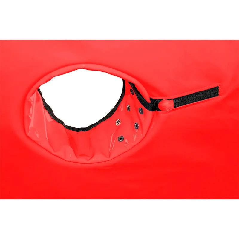 cabine immersive violette sensuelle élégante éclairée menottes robustes matelas confortable attaches résistantes sac voyage portable compacte