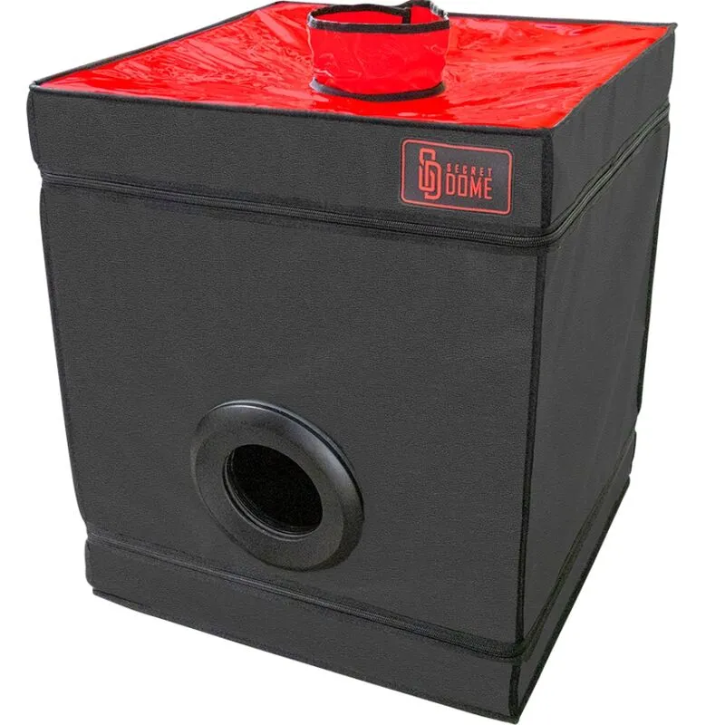 cabine immersive violette sensuelle élégante éclairée menottes robustes matelas confortable attaches résistantes sac voyage portable compacte