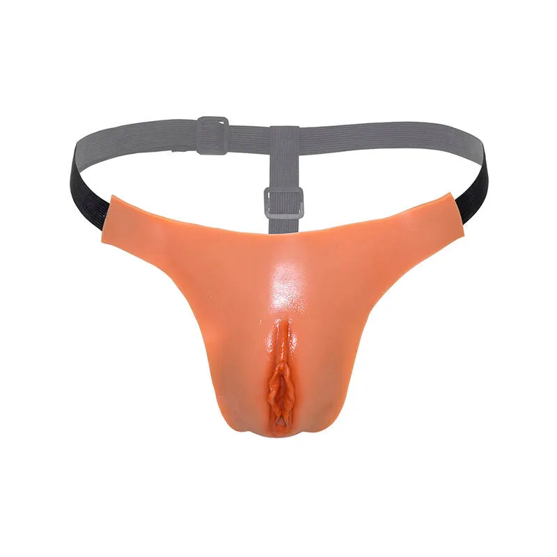 String travestissement vagin ouvert silicone réglable réaliste sensation authentique tunnel texturé pénétration profonde taille unique ajustable confort durable