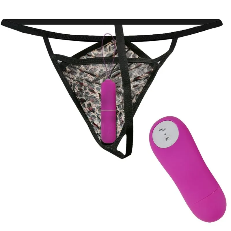 String vibrant télécommandé silicone violet vingt modes couples fente balle vibrante incluse télécommande piles AAA LR44 taille unique adaptable discret