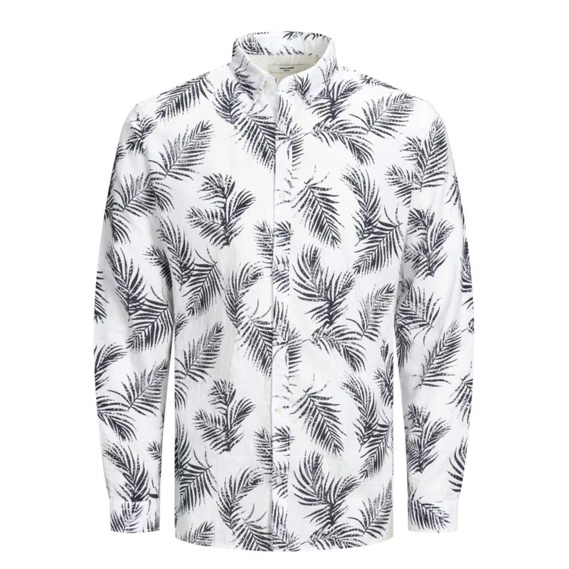 Camicia Uomo Summer Leaf Lino