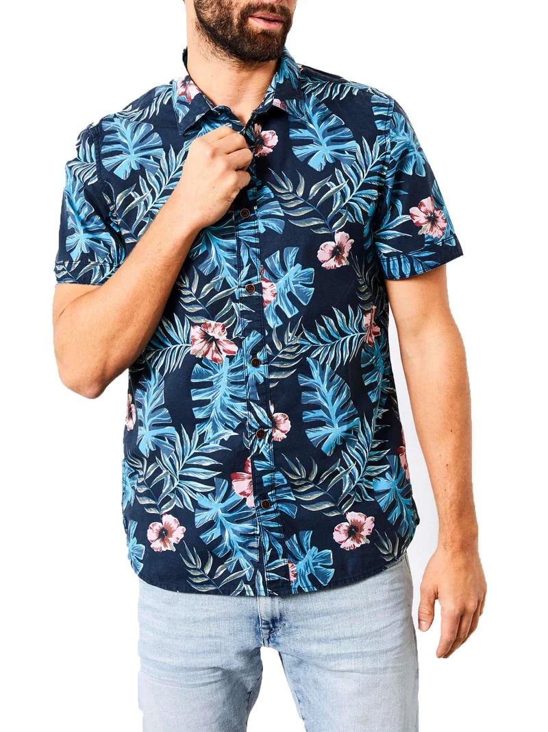 Camicia Uomo con fantasia floreale