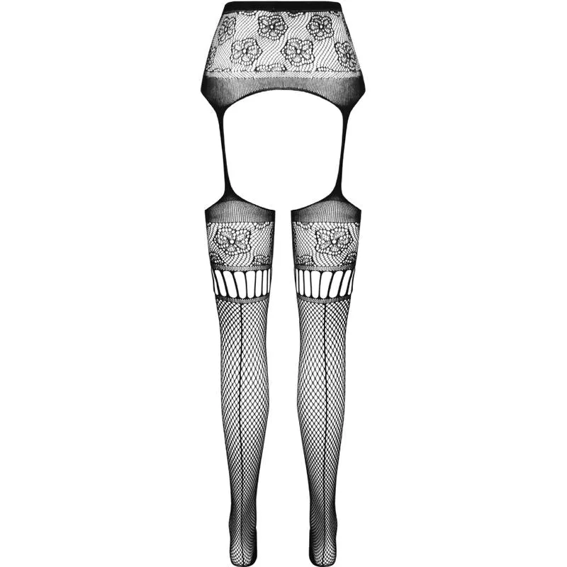 Bas ouverture élégants résistants taille unique noirs rouges blancs confortables sensuels confectionnés conçus polyamide élasthanne durables hypoallergéniques extensibles