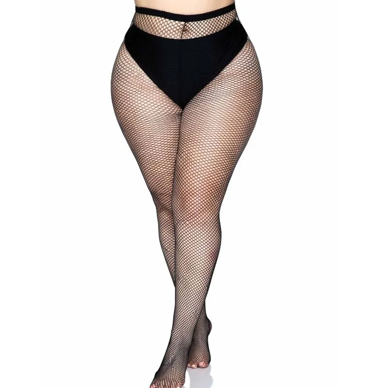 collants résille couture arrière noir féminité séduction élégance glamour rétro polyamide doux extensible ceinture cousue confort taille unique