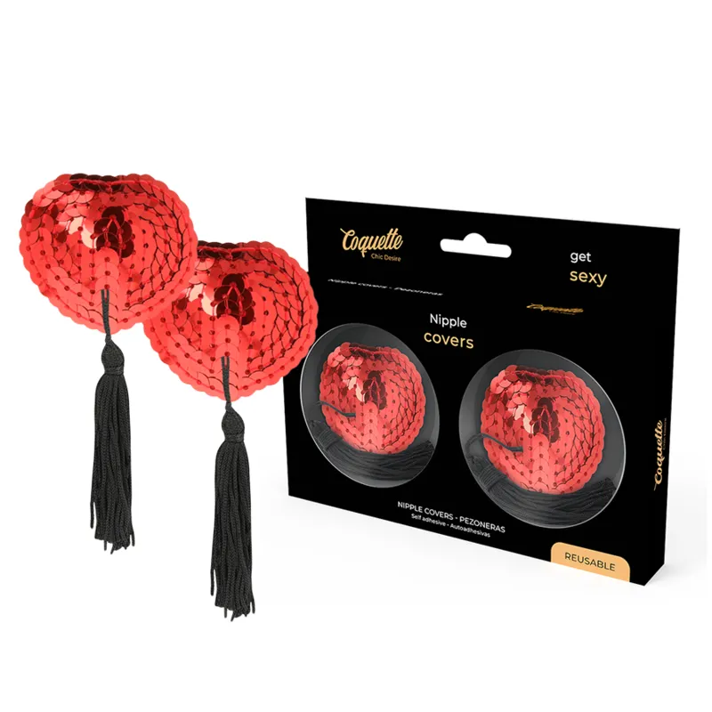 cache seins adhésifs rouge audacieux glamour sophistiqué maintien confortable satiné hypoallergénique réutilisable discret soirée intime luxe