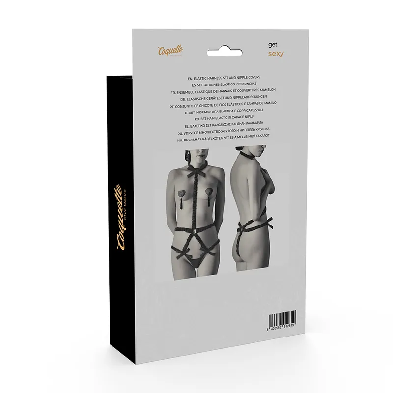 harnais lingerie femme corset luxe coquette chic désir sensuel élégant maintien ajustable matériaux haut gamme confort protège tétons taille unique