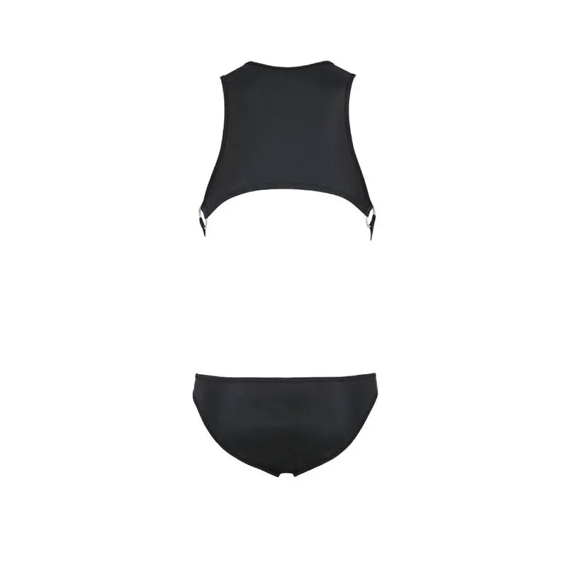 body lingerie noir polyuréthane polyester certifié OekoTex fabrication Pologne européen confortable élégant sexy sculptant silhouette finition durable extensible respirant hypoallergénique