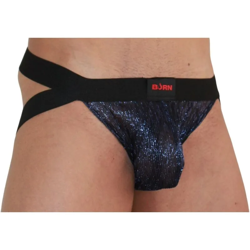 sousvetement masculin suspensoir bleu brillant noir paillettes transparent audacieux sensuel confortable elastique respirant ajustement tailles diverses