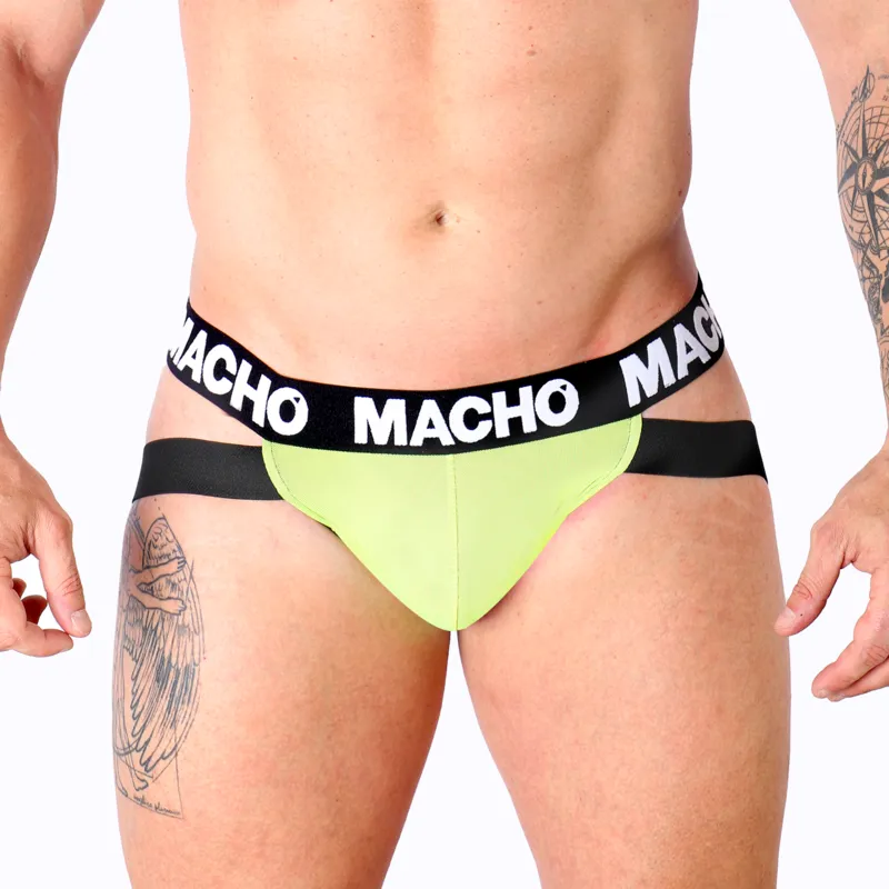 suspensoir soutien anatomique lycra élasthanne haute qualité jaune respirant élastique durable maintien ergonomique ajustable confortable valorisant