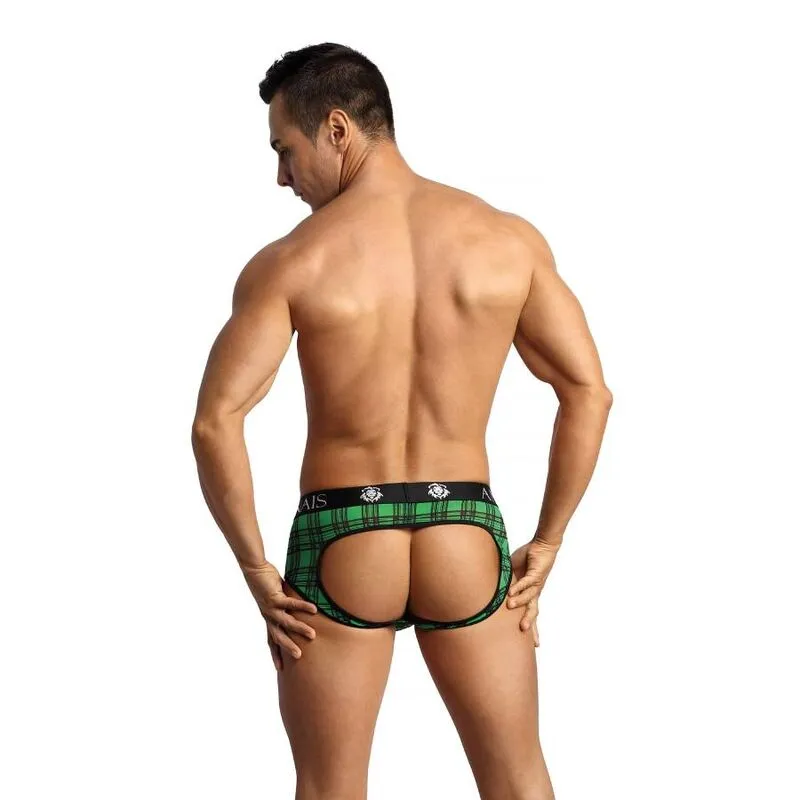 slip homme sexy lycra carreaux verts noirs confort élastique bande large maintien matière douce résistante polyamide élasthanne fabriqué européen Anais
