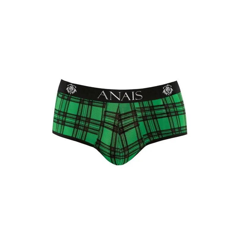 slip homme sexy lycra carreaux verts noirs confort élastique bande large maintien matière douce résistante polyamide élasthanne fabriqué européen Anais