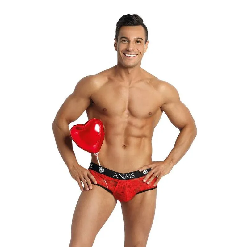 bikini homme dentelle rouge audacieux imprimé fleuri coupe ouverte fesses sensualité confort extensible polyester lycra tailles S M L XL
