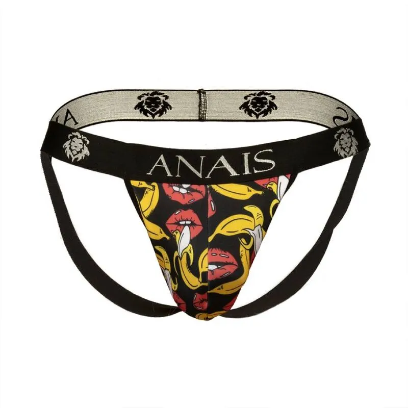 suspensoir lycra imprimé bananes coupe audacieuse sexy ajustement parfait extensible confortable lavable tailles S M L XL fabrication européenne