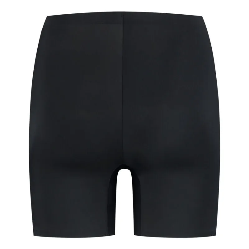 short invisible noir contrôle léger microfibre jersey confort mi taille soufflet coton extensible douceur élasticité mi cuisse silhouette lissée discrète