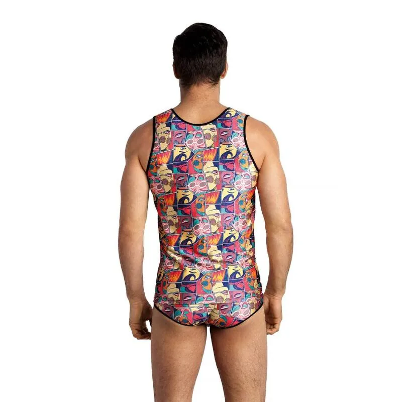 lingerie homme sans manches sexy bande dessinée modal couleur claire confortable élastique confection européenne maintien audacieux