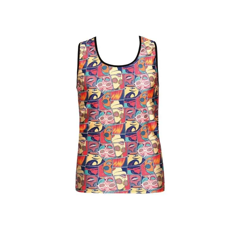 lingerie homme sans manches sexy bande dessinée modal couleur claire confortable élastique confection européenne maintien audacieux