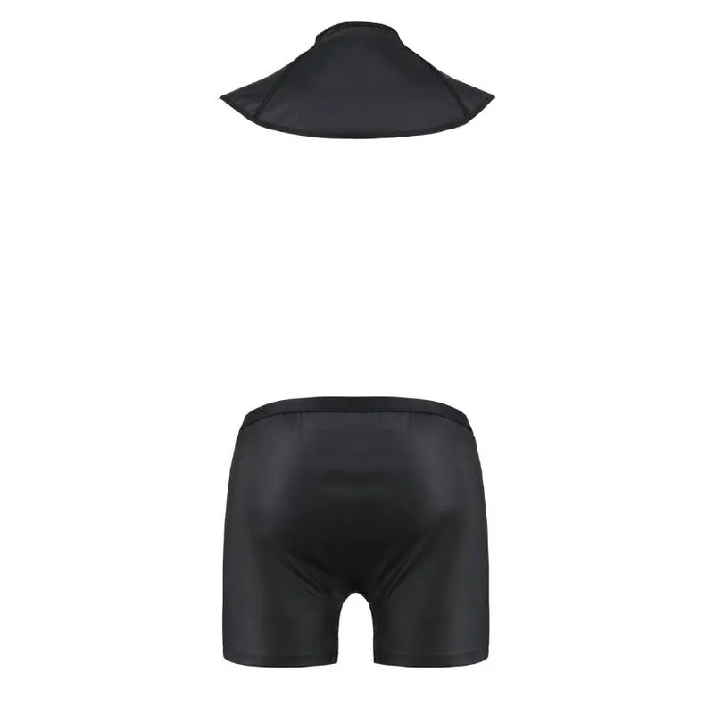 ensemble lingerie noir polyuréthane polyester certifié Oekotex européen fabrication Pologne taille LXL confortable extensible durable doux peau sensible élégant sexy