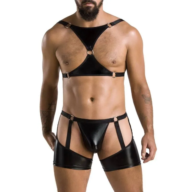 Passion047 ensemble lingerie noire élégante confortable sexy maintien dentelle finitions durable certifiée européenne polyester polyamide élasthanne fabrication polonaise
