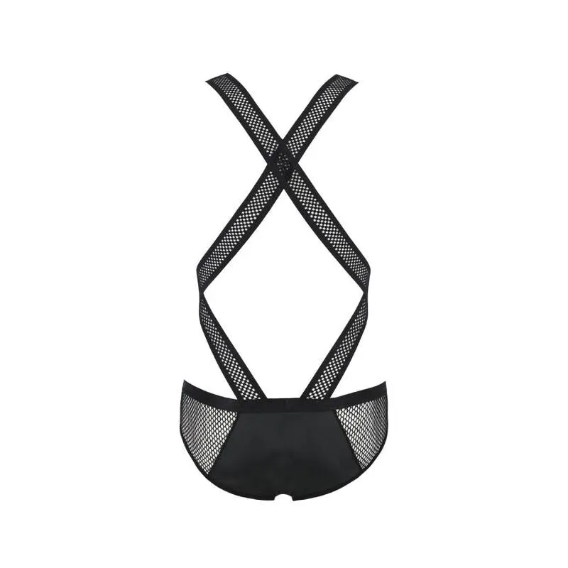 Passion 045 body Victor noir lingerie polyuréthane polyester OekoTex certifié européenne confortable élégant séduisant sculptant tailles S M L XL