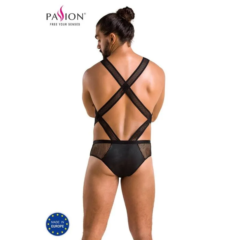 Passion 045 body Victor noir lingerie polyuréthane polyester OekoTex certifié européenne confortable élégant séduisant sculptant tailles S M L XL