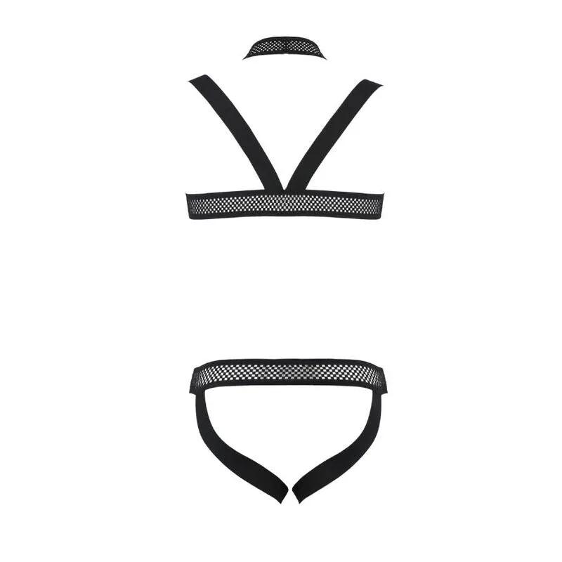 ensemble lingerie noir sensuelle élégante audacieuse polyuréthane polyester oekotex certifié fabrication polonaise européenne confortable douce durable ajustée finitions impeccables