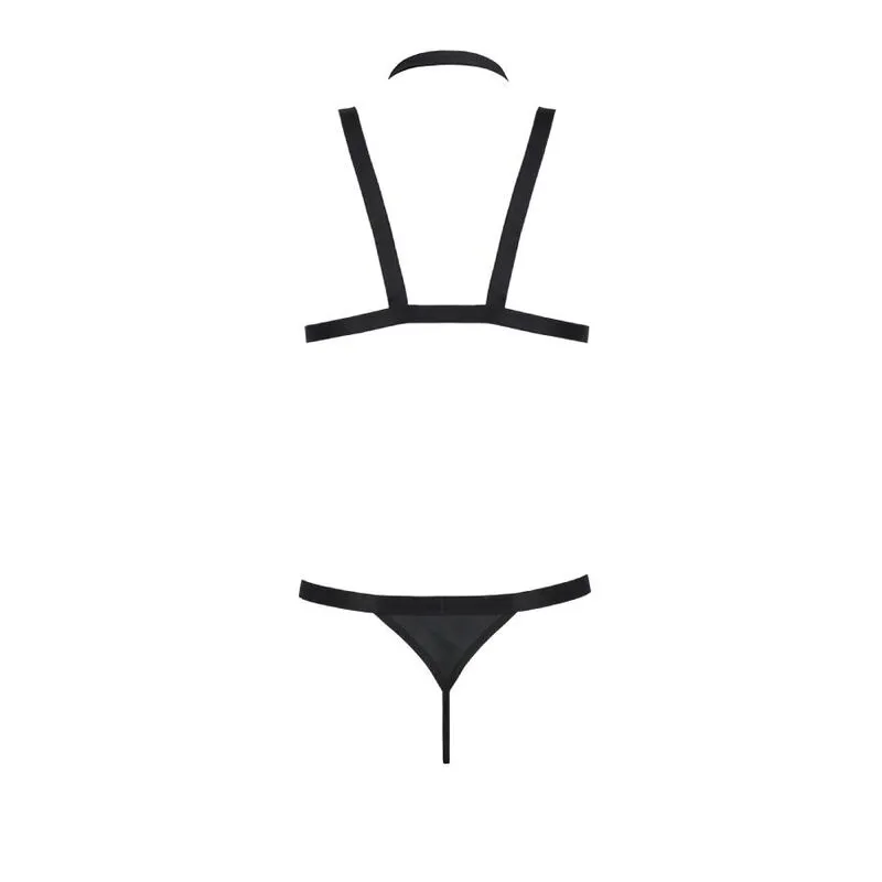 ensemble lingerie noir polyuréthane polyester extensible doux confortable sexy élégant moderne sophistiqué respirant OekoTex européen luxueux qualité