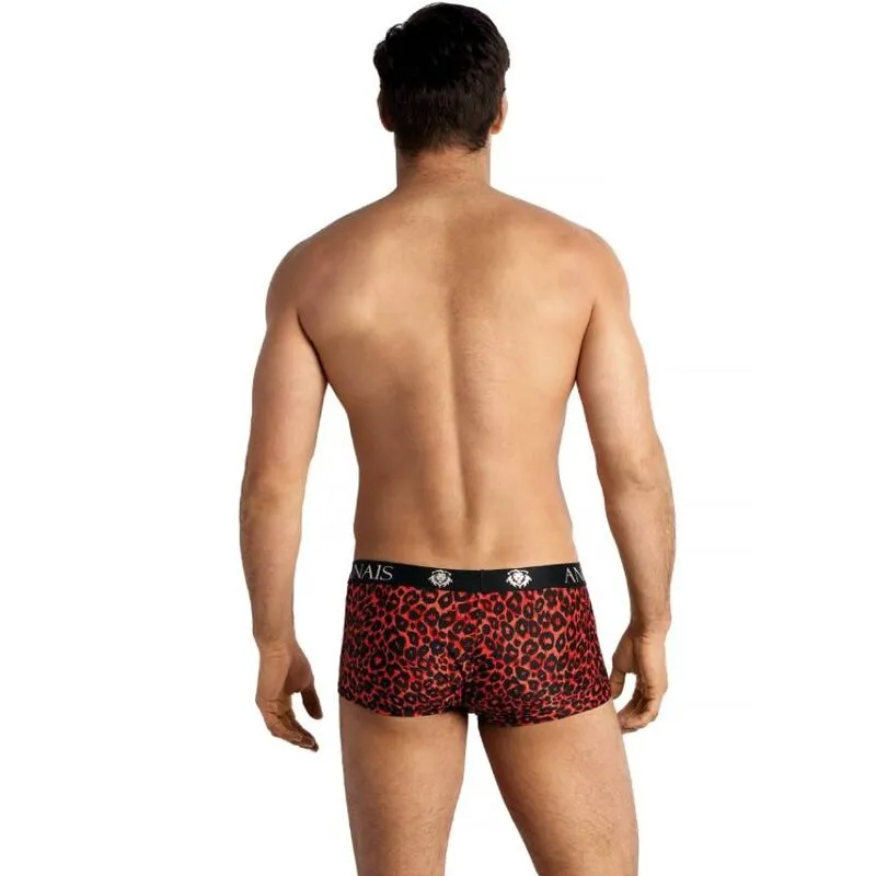 boxer homme rouge imprimé animal microfibre doux respirant extensible élastique coupe sportive jambes longues maintien silhouette sexy durable européen tailles