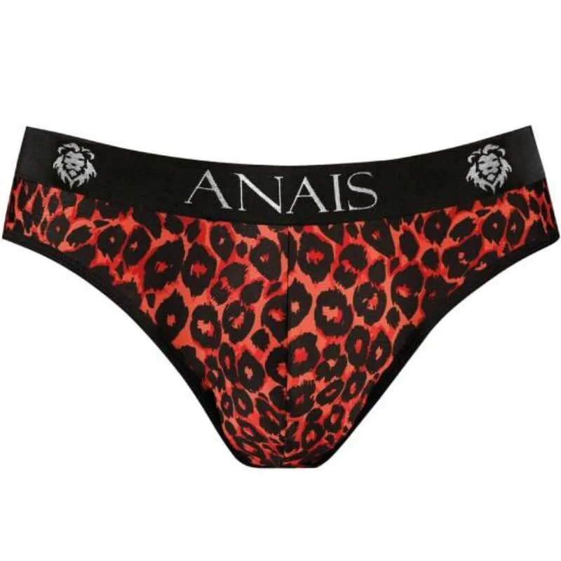 slip sexy homme microfibre rouge imprimé animal confortable coupe ergonomique maintien bande élastique large confection européenne durable extensible
