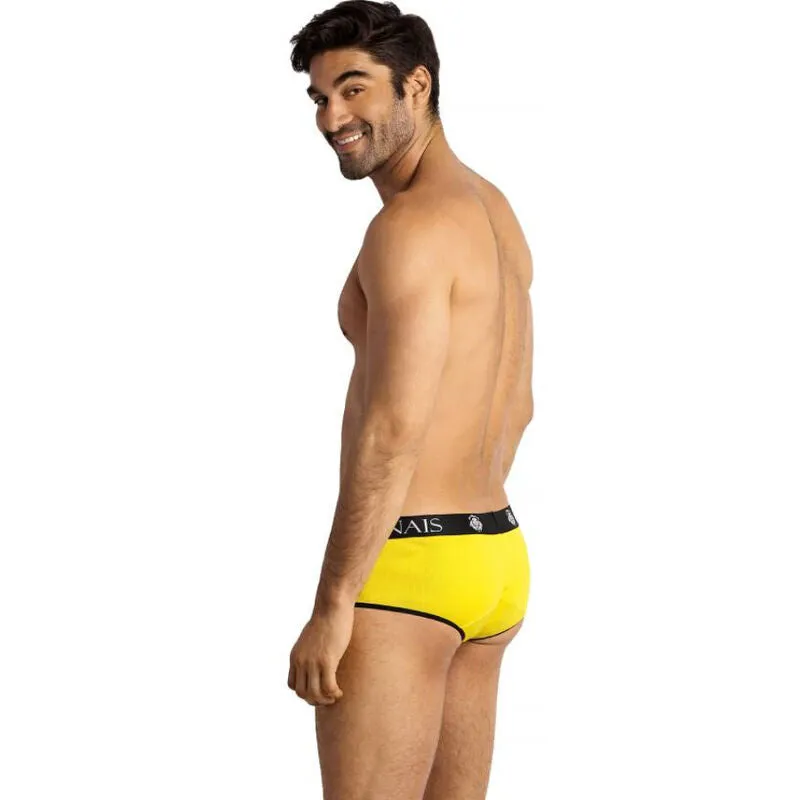 slip jaune TokyoModal sportif ajusté court haute qualité Anais fabrication européenne douceur durable polyamide élasthanne maintien respirant séchage rapide