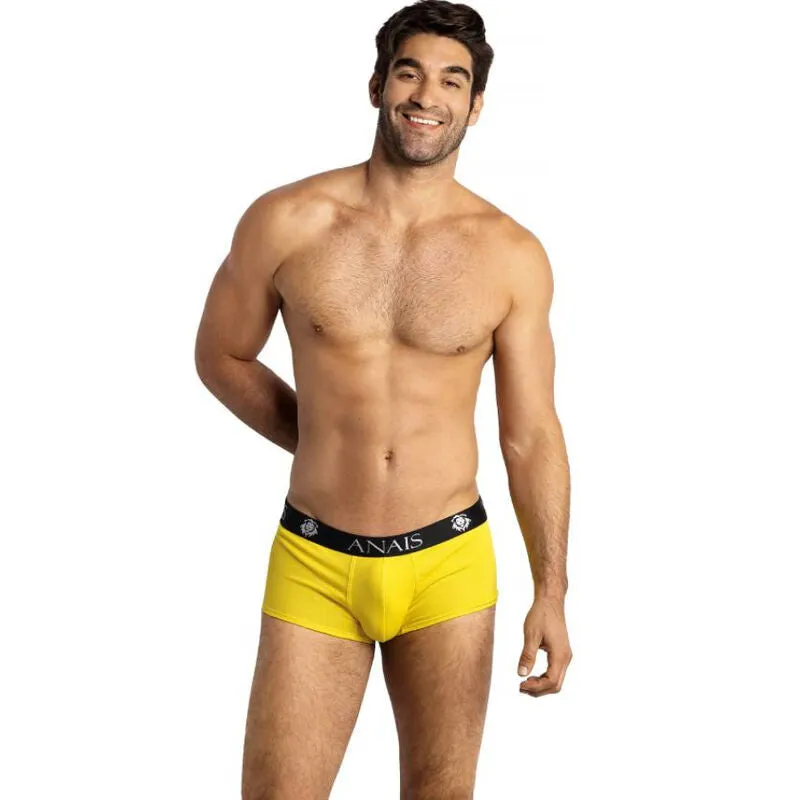 Boxer homme long jaune sportif polyamide élasthanne extensible doux confortable ajusté maintien respirant durable européen tailles variées