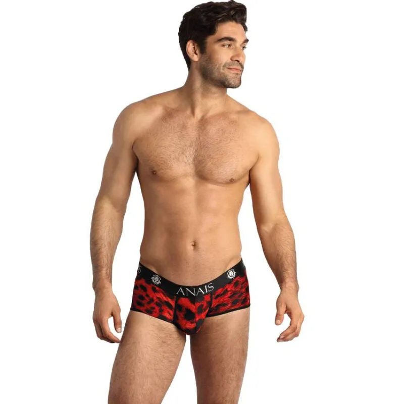 slip microfibre rouge imprimé animal homme sexy ajustement parfait silhouette confort fabrication européenne qualité extensible élasthanne coupe sportive