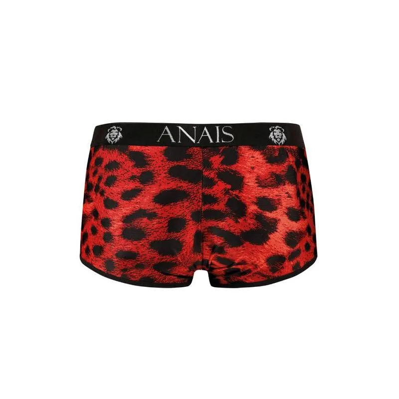 boxer homme microfibre rouge imprimé animal sauvage sexy ajusté sport coupe sportive jambes longues maintien respirant élastique doux