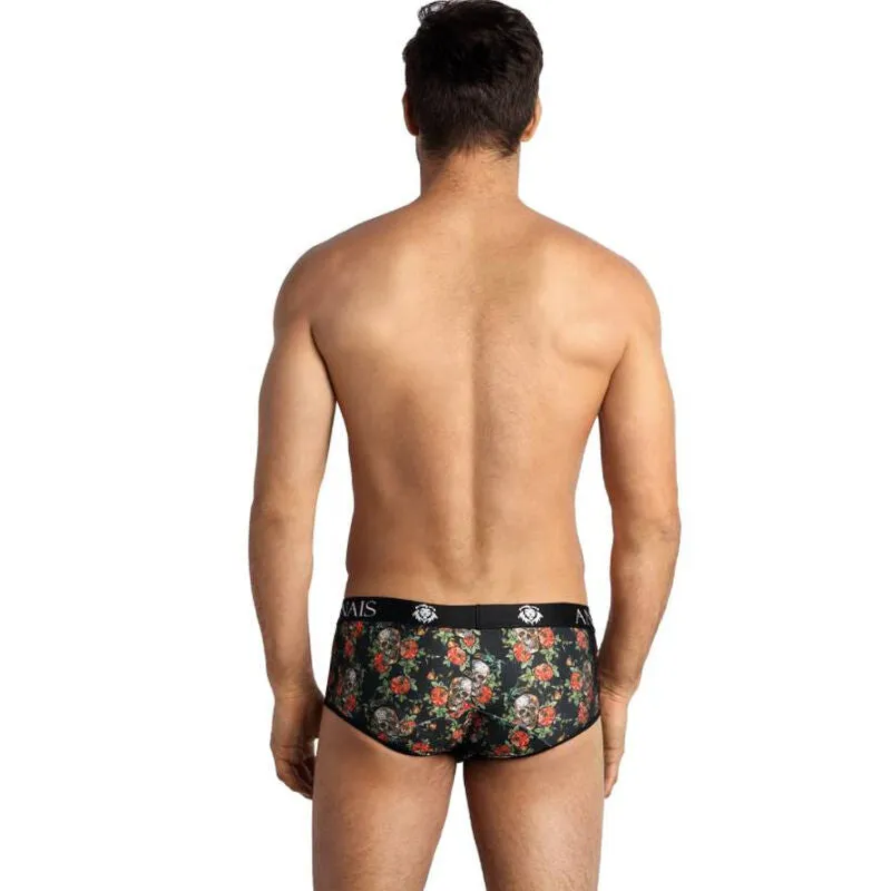 slip sportif ANAIS imprimé roses crânes matériaux européens confort exceptionnel coupe ajustée polyamide élasthanne élasticité douceur durabilité