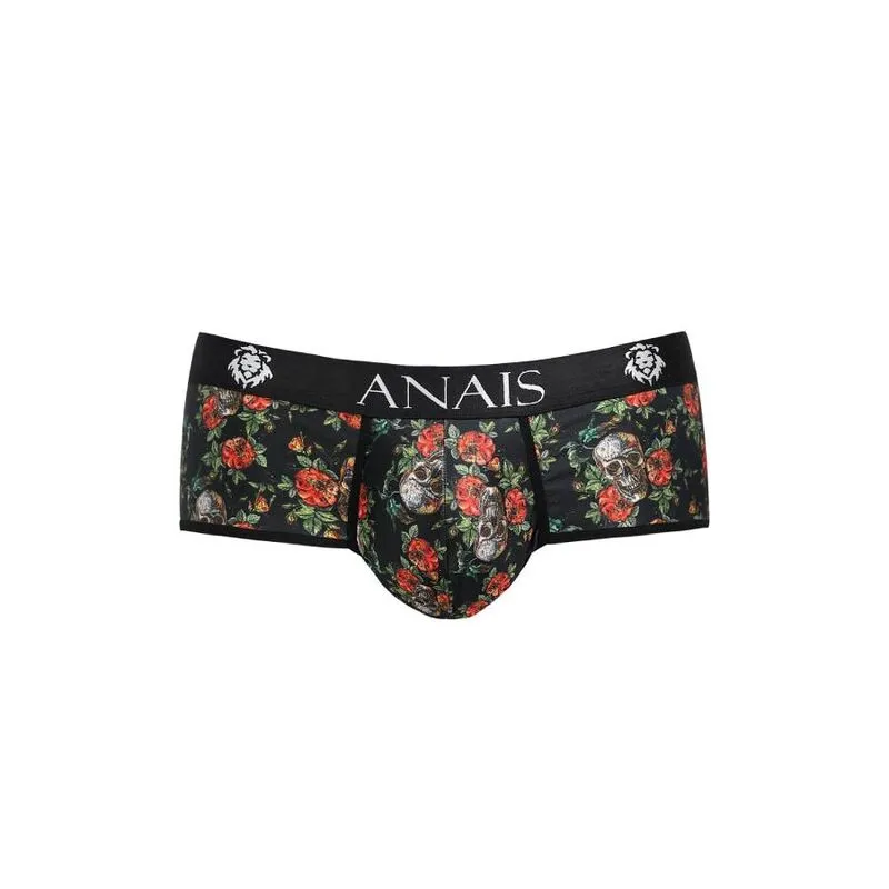 slip sportif ANAIS imprimé roses crânes matériaux européens confort exceptionnel coupe ajustée polyamide élasthanne élasticité douceur durabilité