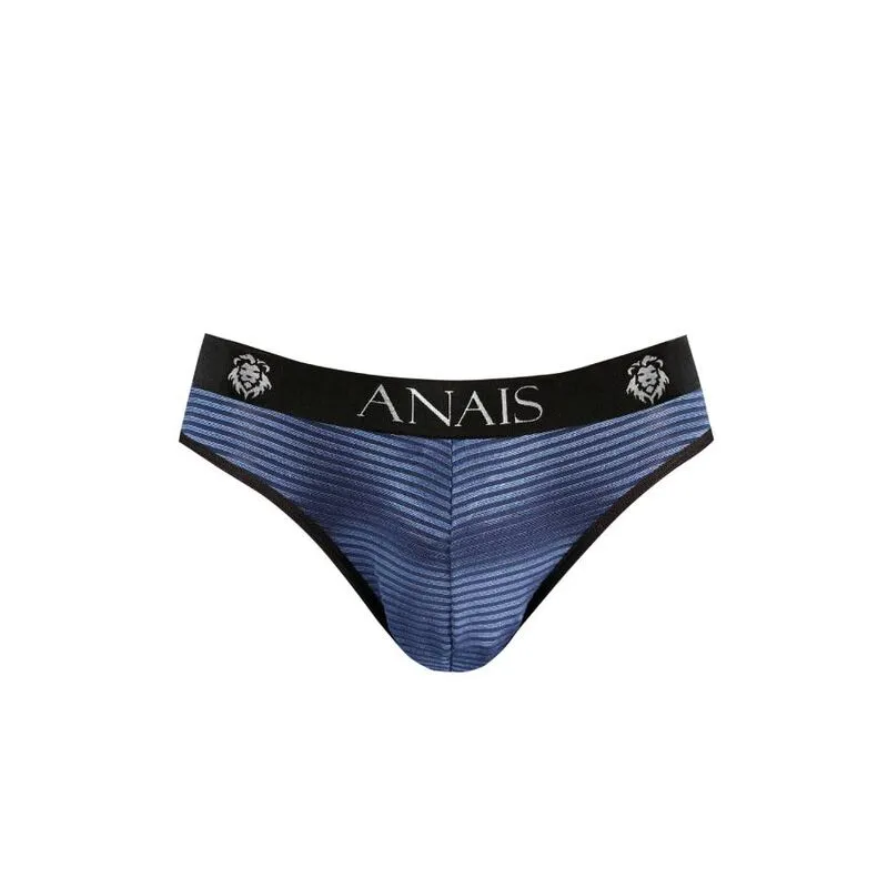 slip sexy homme rayures satinées bleu marine bande élastique large confortable respirant élégant coupe ajustée matériaux extensible durable fabrication européenne