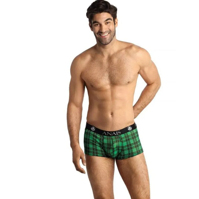 slips hommes sexy lycra doux carreaux verts noirs coupe ajustée maintien élastique bande large fabrication européenne polyamide élasthanne confortable