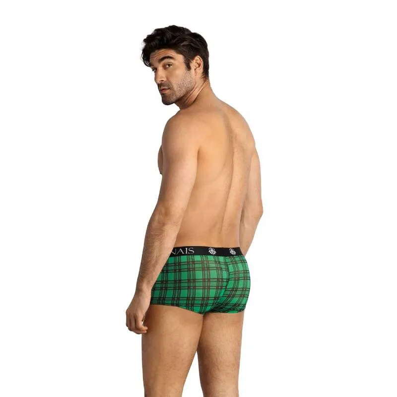 slips hommes sexy lycra doux carreaux verts noirs coupe ajustée maintien élastique bande large fabrication européenne polyamide élasthanne confortable