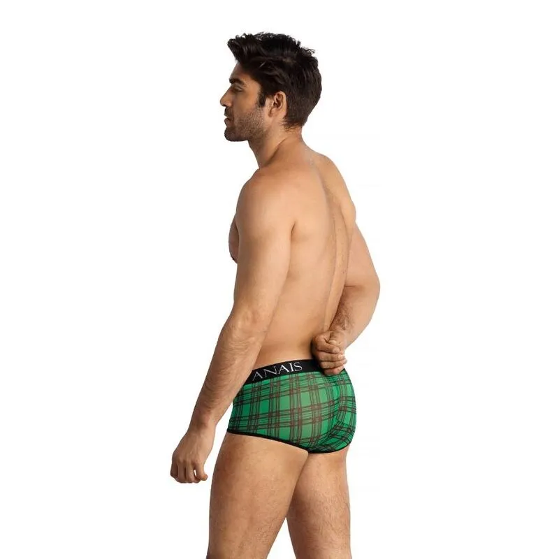 slips hommes sexy lycra doux carreaux verts noirs coupe ajustée maintien élastique bande large fabrication européenne polyamide élasthanne confortable