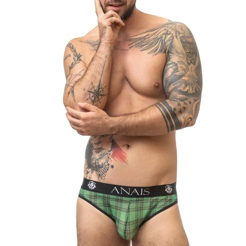slip sexy homme lycra doux carreaux verts noirs confort maintien bande élastique large coupe parfaite qualité élégance durable