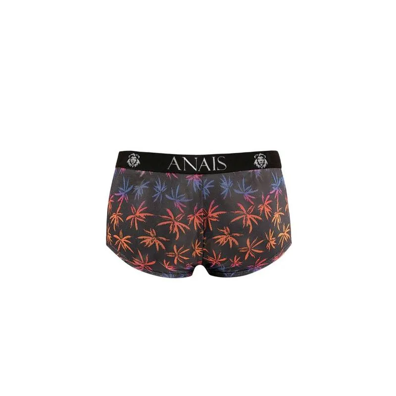 boxer homme sportif noir imprimé palmiers ajustement parfait sexy confort coupe ajustée extensible polyamide élasthanne respirant durable confection européenne maintien