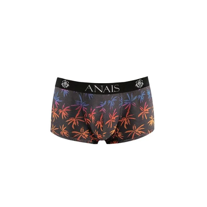 boxer homme sportif noir imprimé palmiers ajustement parfait sexy confort coupe ajustée extensible polyamide élasthanne respirant durable confection européenne maintien