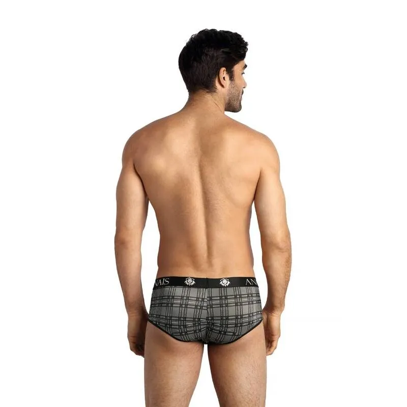slip homme microfibre carreaux noirs gris blancs coupe sportive ajustée séduisant ANAIS européen polyamide élasthanne respirant doux maintien