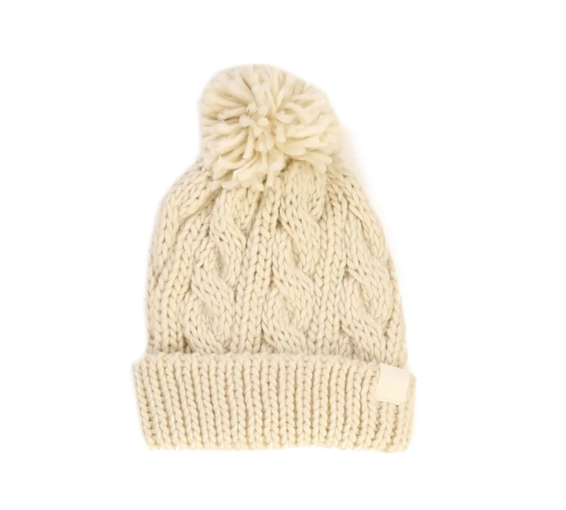 Cappello Donna Beanie PomPom Treccia