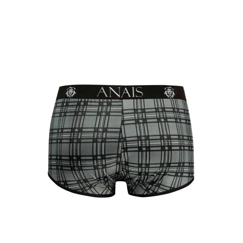 boxer homme microfibre carreaux noir gris blanc Anais sexy ajusté coupe sportive jambes longues maintien optimal seconde peau