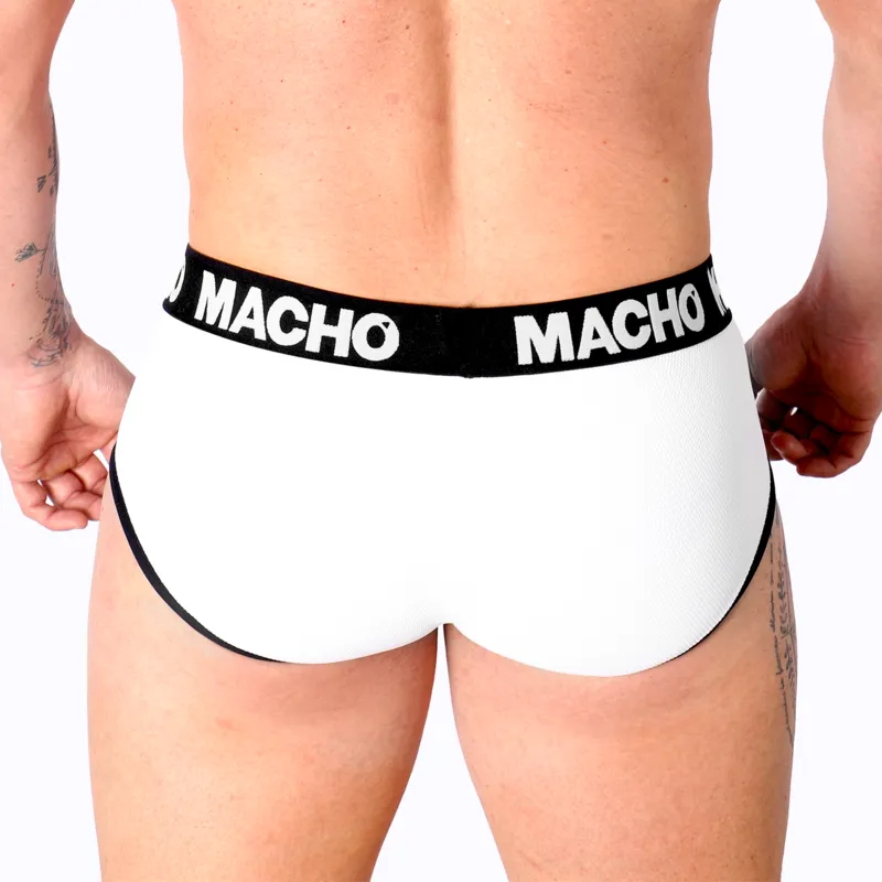 slip homme blanc lycra confortable respirabilité coupe classique rehaussement génital maintien naturel discret élasticité durable polyamide élasthanne tailles