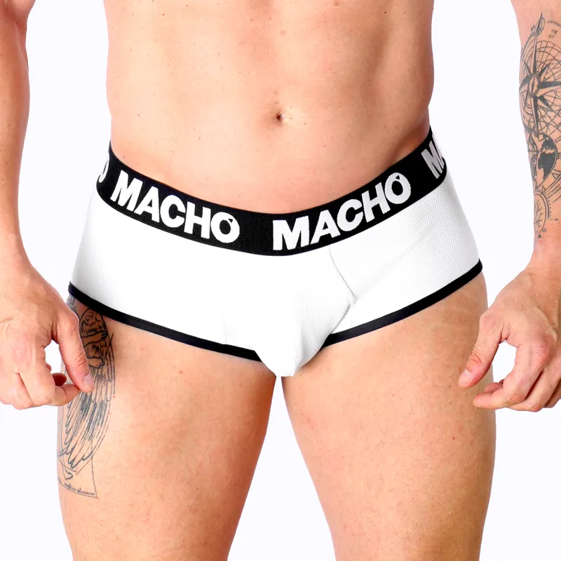 slip homme blanc lycra confortable respirabilité coupe classique rehaussement génital maintien naturel discret élasticité durable polyamide élasthanne tailles