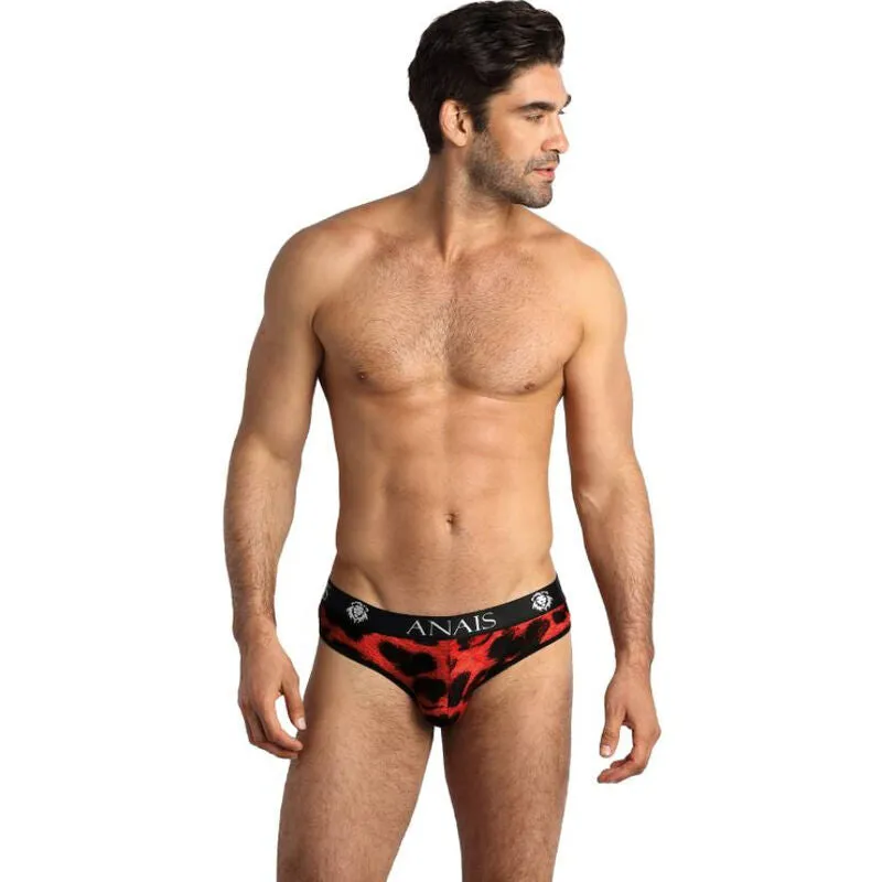 slip homme sexy microfibre rouge imprimé animal confort coupe parfaite maintien large bande élastique européen