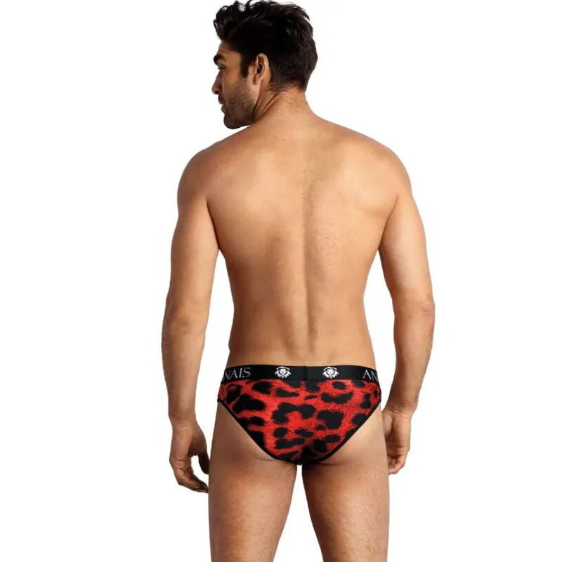 slip homme sexy microfibre rouge imprimé animal confort coupe parfaite maintien large bande élastique européen