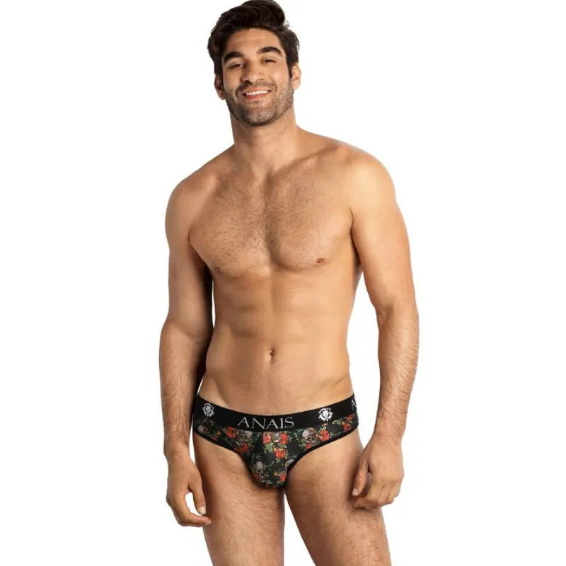 slip homme sexy imprimé roses crânes audacieux coupe parfaite confort optimal tissu polyamide élasthanne bande élastique large maintien durable douceur